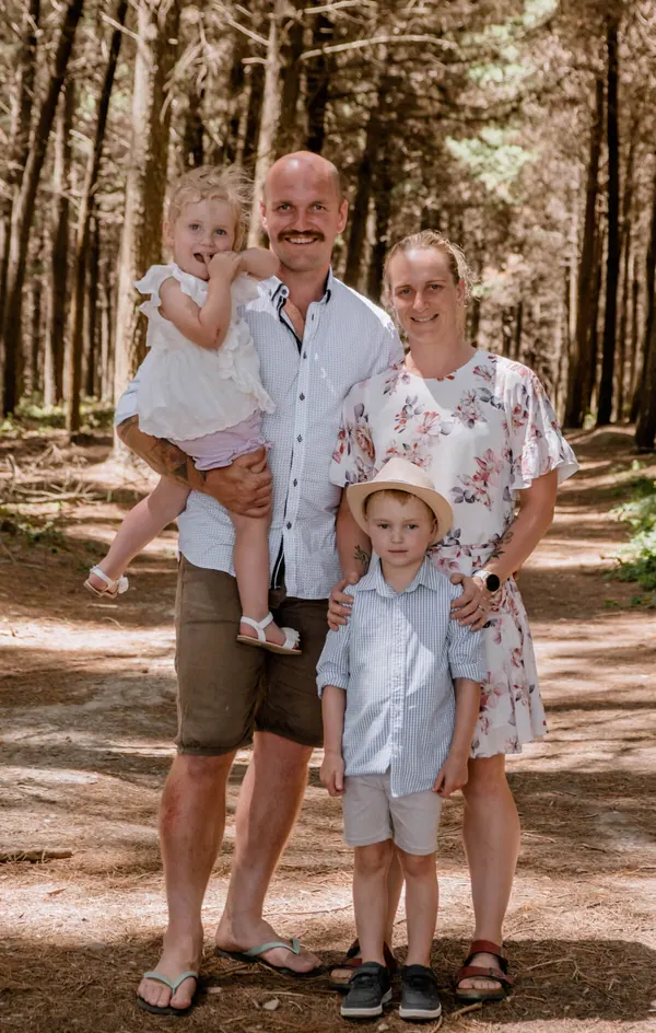 Lachlan with his family