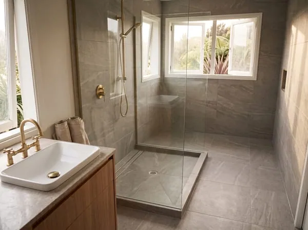 Finished bathroom on handover day